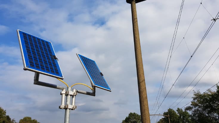 Zonnepanelen en spoor